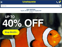 Tablet Screenshot of liveaquaria.com